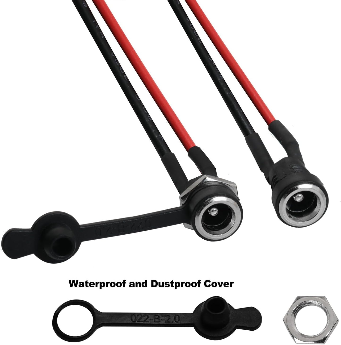 Conector adaptador jack DC 5.5x2.1mm 5 Pzas con cubierta