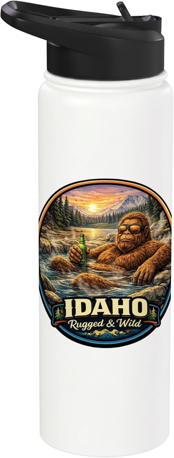 Botella de agua acero inoxidable aislada Idaho Rugged Bigfoot