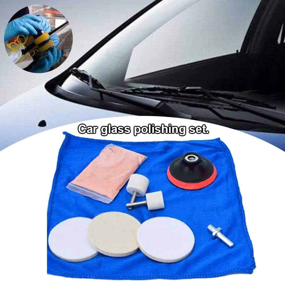 Kit 9 Pzas Vidrio Pulido Óxido Cerio Rueda Parabrisas
