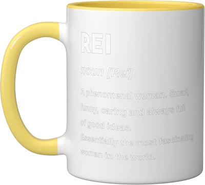 Taza Cerámica Rei Rei Amarillo/Blanco