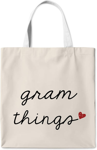 Bolso tote de tela para mamá y abuela, regalo minimalista para mujer