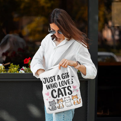 Bolsa de mano divertida Just A Girl Who Loves Canvas para mujer
