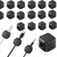 Set 48 Clips Magnéticos para Cables Soporte Adhesivo