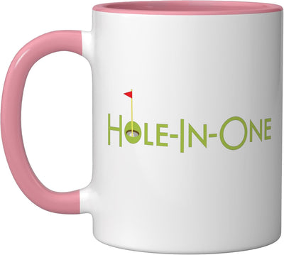 Taza Cerámica Golf Enthusiast Rosa/Blanco