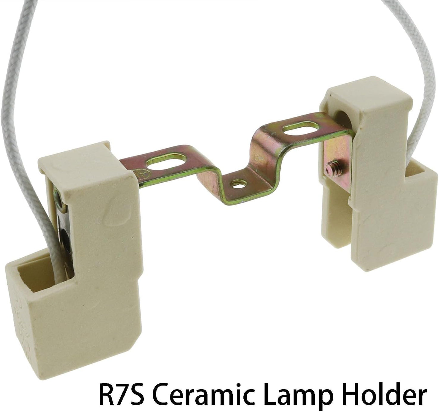 Base lámpara cerámica R7S soporte doble conector T3 3.071pulg
