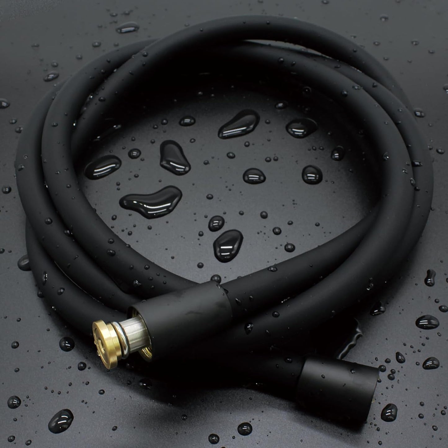 Manguera ducha silicona 39pulg antitorcedura inserto latón negro