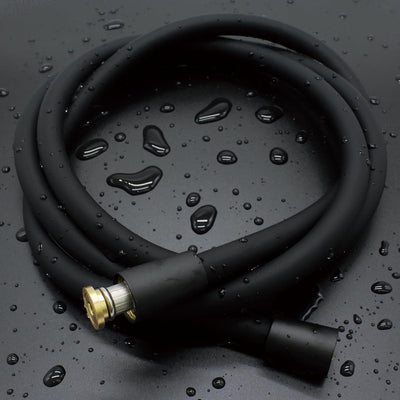 Manguera ducha silicona 39pulg antitorcedura inserto latón negro