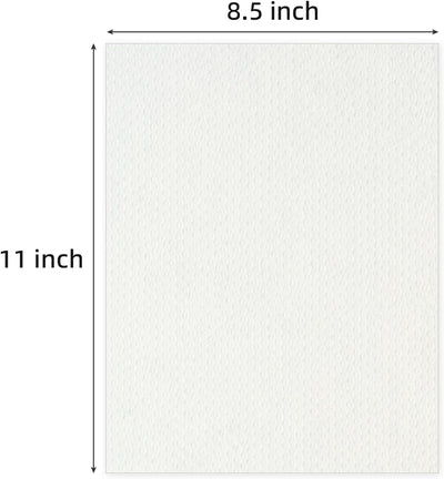 25 Tableros Respaldo 8.5x11pulg Blanco Sin Ácidos