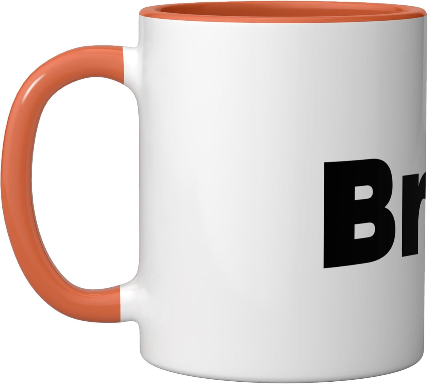 Taza Cerámica Humor Sarcastico Frase Meme Naranja/Blanco