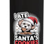 Botella de agua acero inoxidable aislada para perros Maltipoo navidad