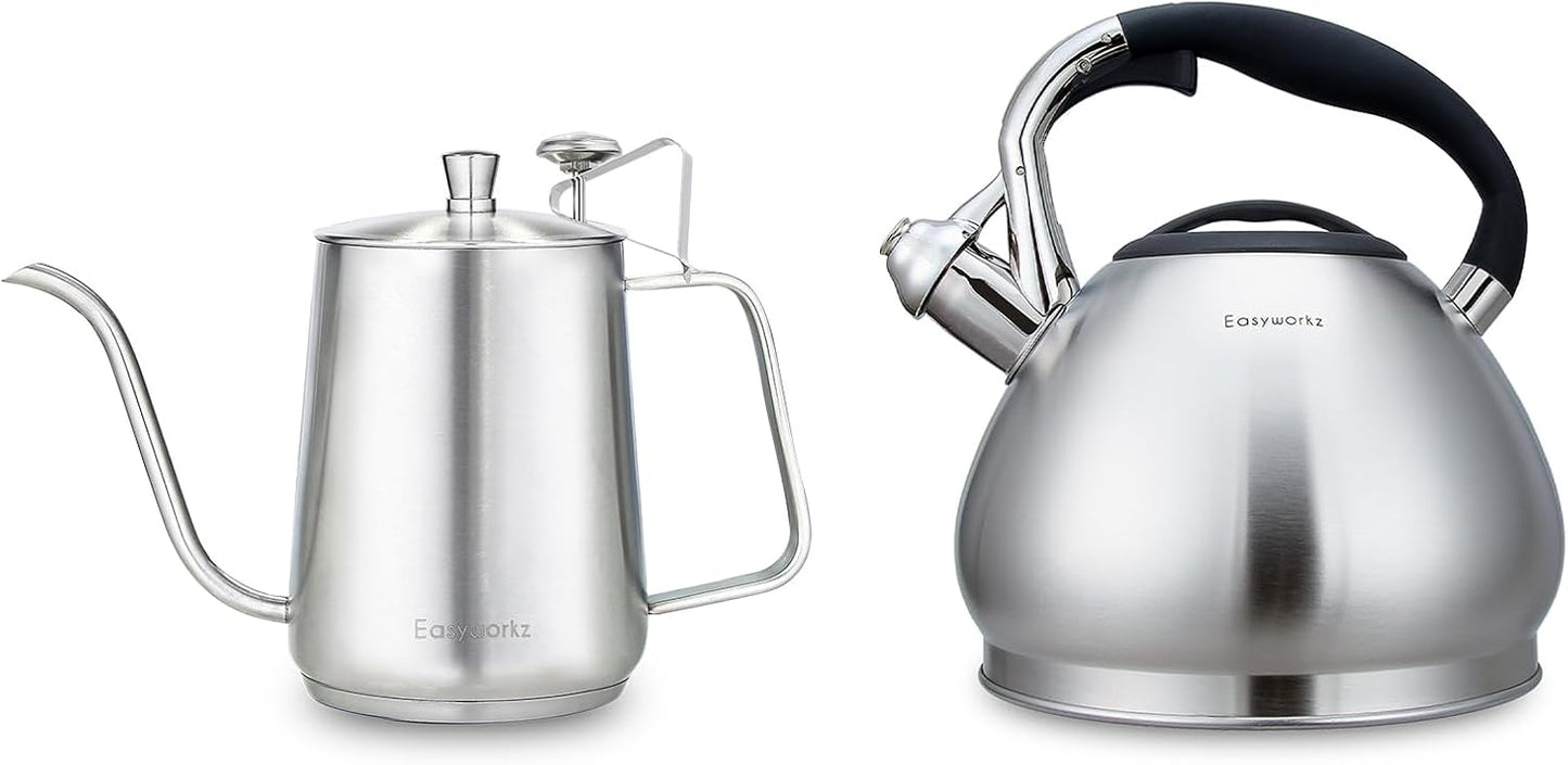 Tetera Pour Over 30oz y Tetera Silbante
