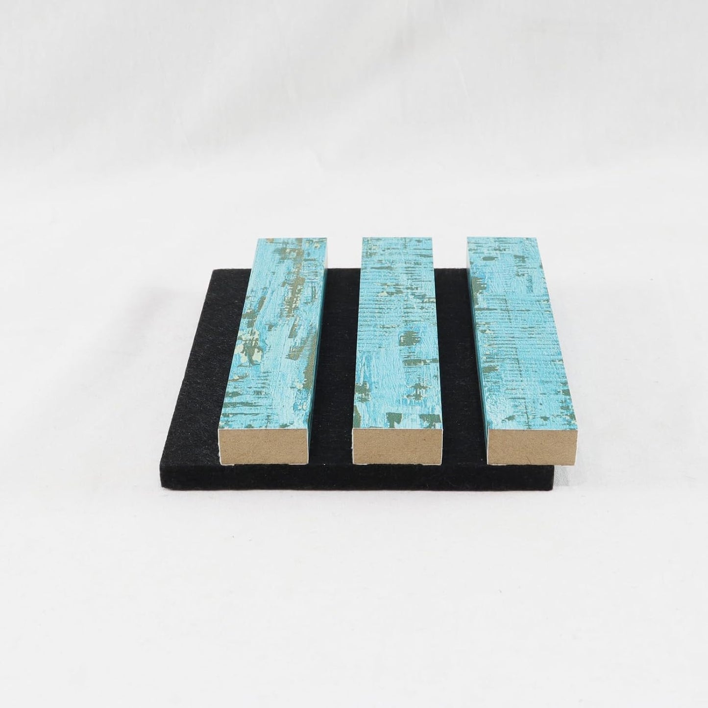 Panel madera acústica turquesa desgastada 5.9x4.7pulg