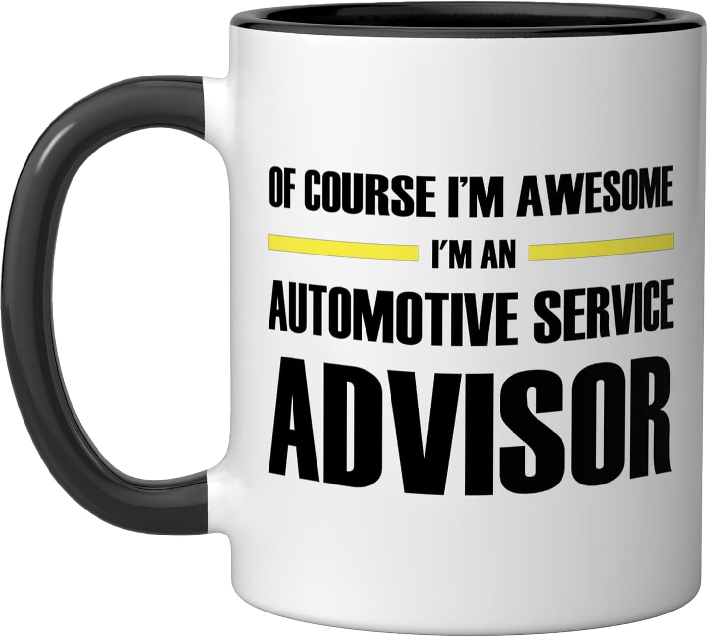 Taza Cerámica Asesor Automotriz Original Negro/Blanco