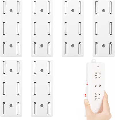6 Soportes Adhesivos para Enchufes Pared Sin Perforar