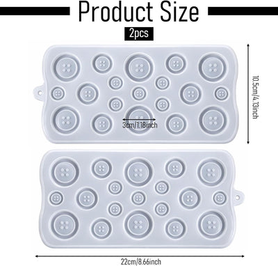 2 Moldes Silicona Chocolate Resina Botón Caramelo Joyería