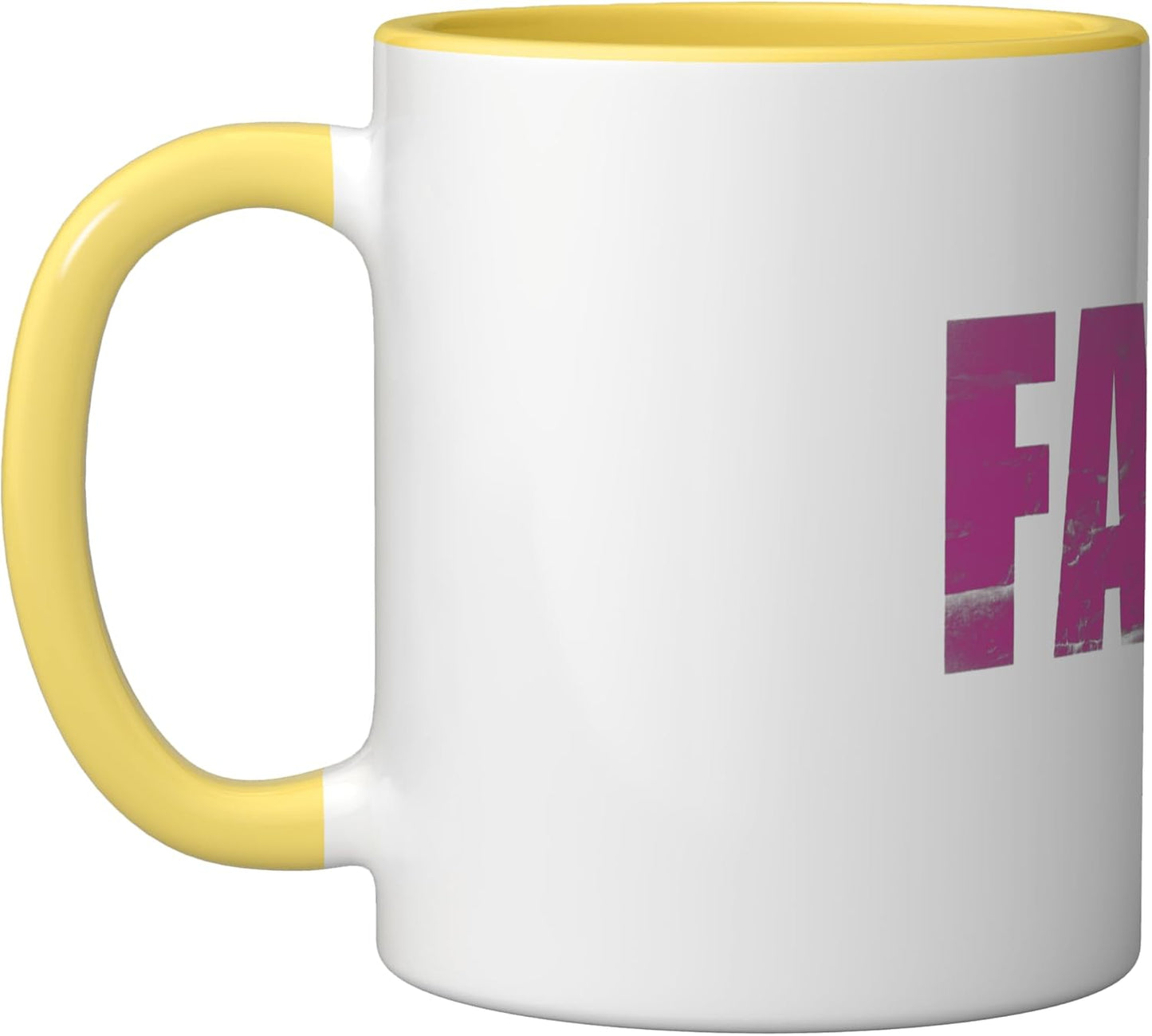 Taza Cerámica Faith Amarillo/Blanco