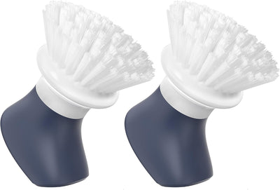 Cepillo palma pie ergonómico para platos antiadherentes azul set 2