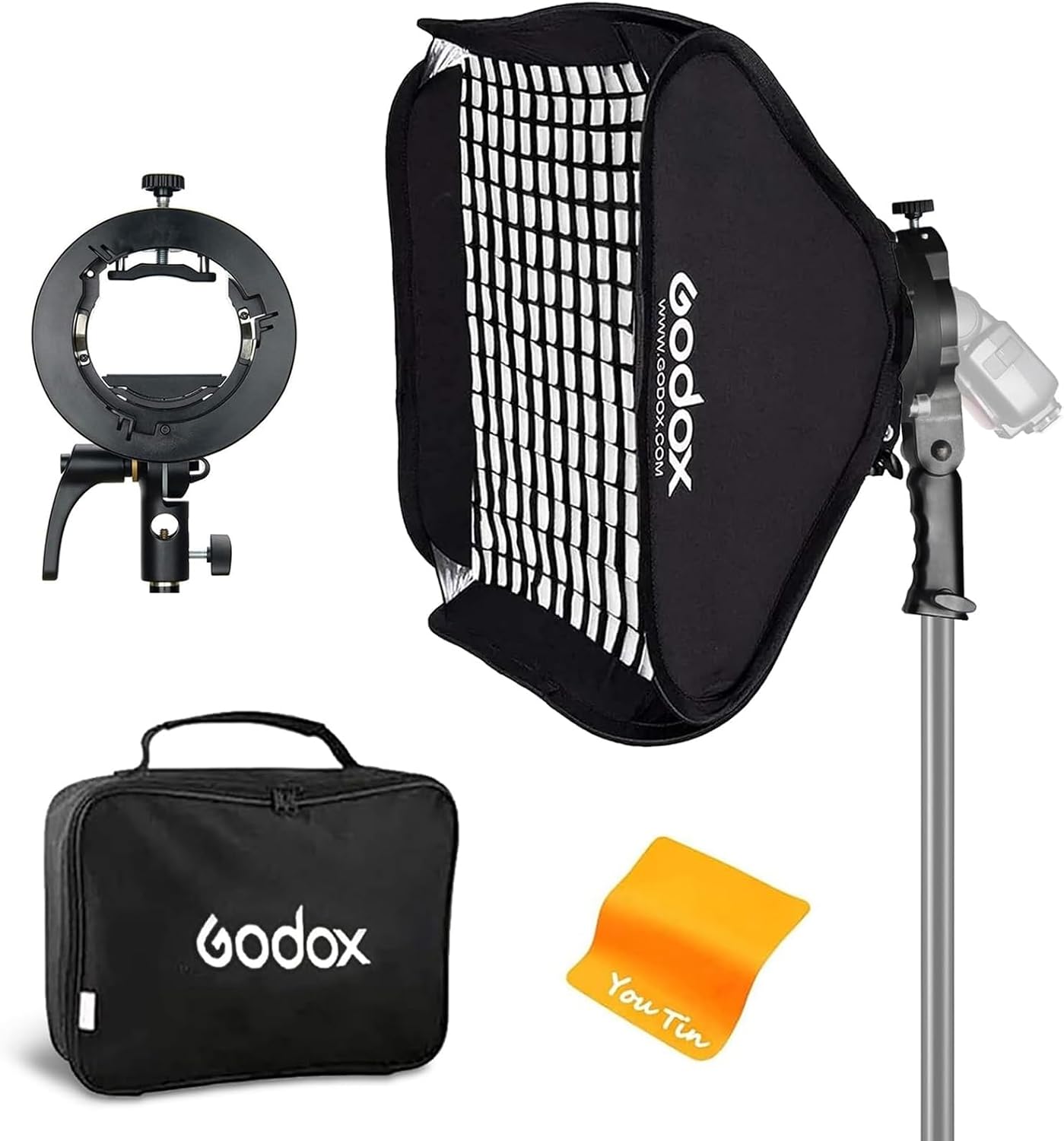 Softbox 32x32pulg rejilla soporte flash S2 Bowens estudio