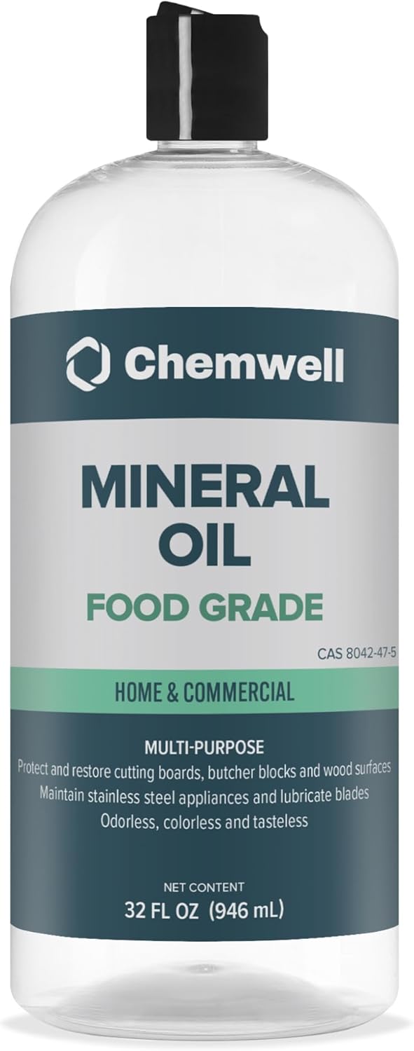 Aceite mineral hidratante para tabla cortar acero inox 32oz