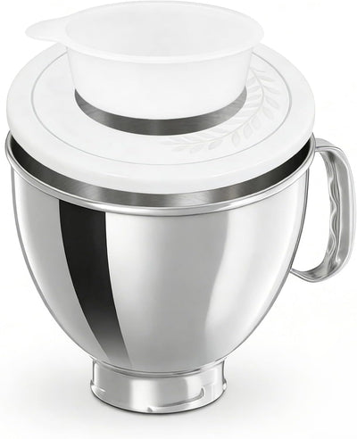 Tazón acero inox 5qt con mango tapa comp KitchenAid K45 KSM150