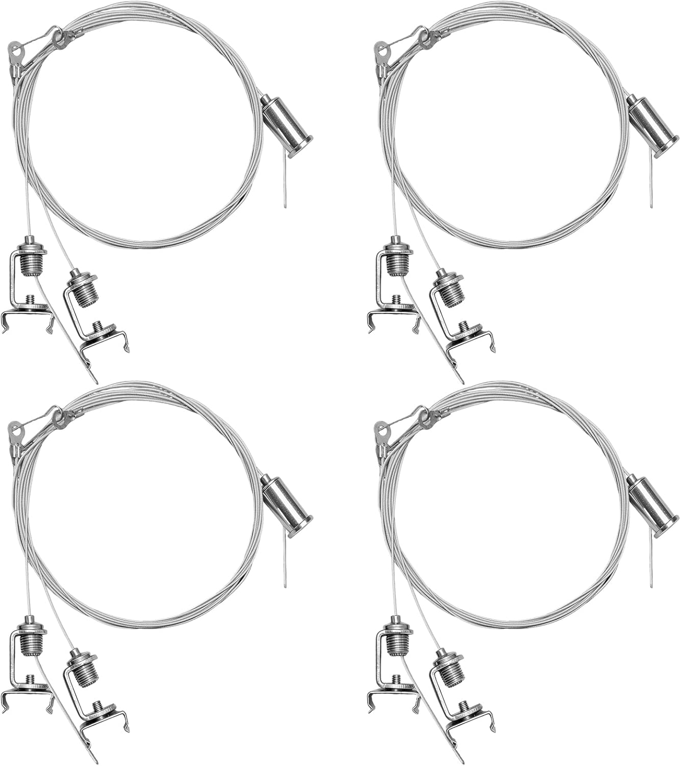 Pack 4 Luces Hexagonales Ajustables Cadena Acero