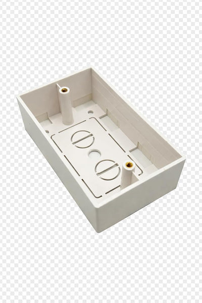 Caja eléctrica superficial baja tensión 1.37pulg blanca