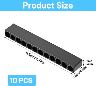 Organiz. brocas 1/4 pulg 10 Uds plástico negro