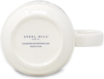 Taza de cerámica con tapa rosa esculpida 16 oz apta para lavavajillas y microondas