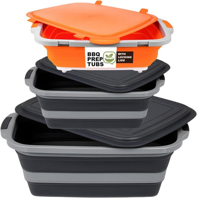 Set 3 Tubos Colapsables para Preparación de Comida 30L y 16L