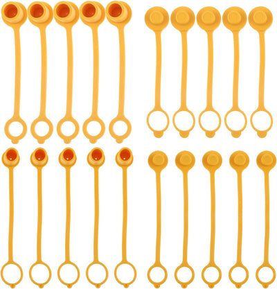 Tapa antipolvo propano LP 3/8 y 1/4 pies 10uds amarillo