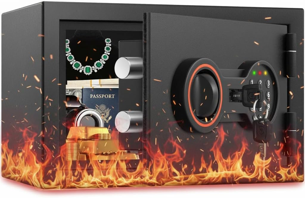 Caja fuerte a prueba de fuego hogar oficina con alarma