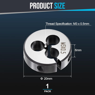 Troquel roscado M3 acero ajustable