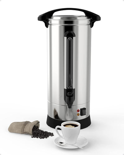 Cafetera Comercial 110 Tazas Acero Inox 304 Dispensador Rápido