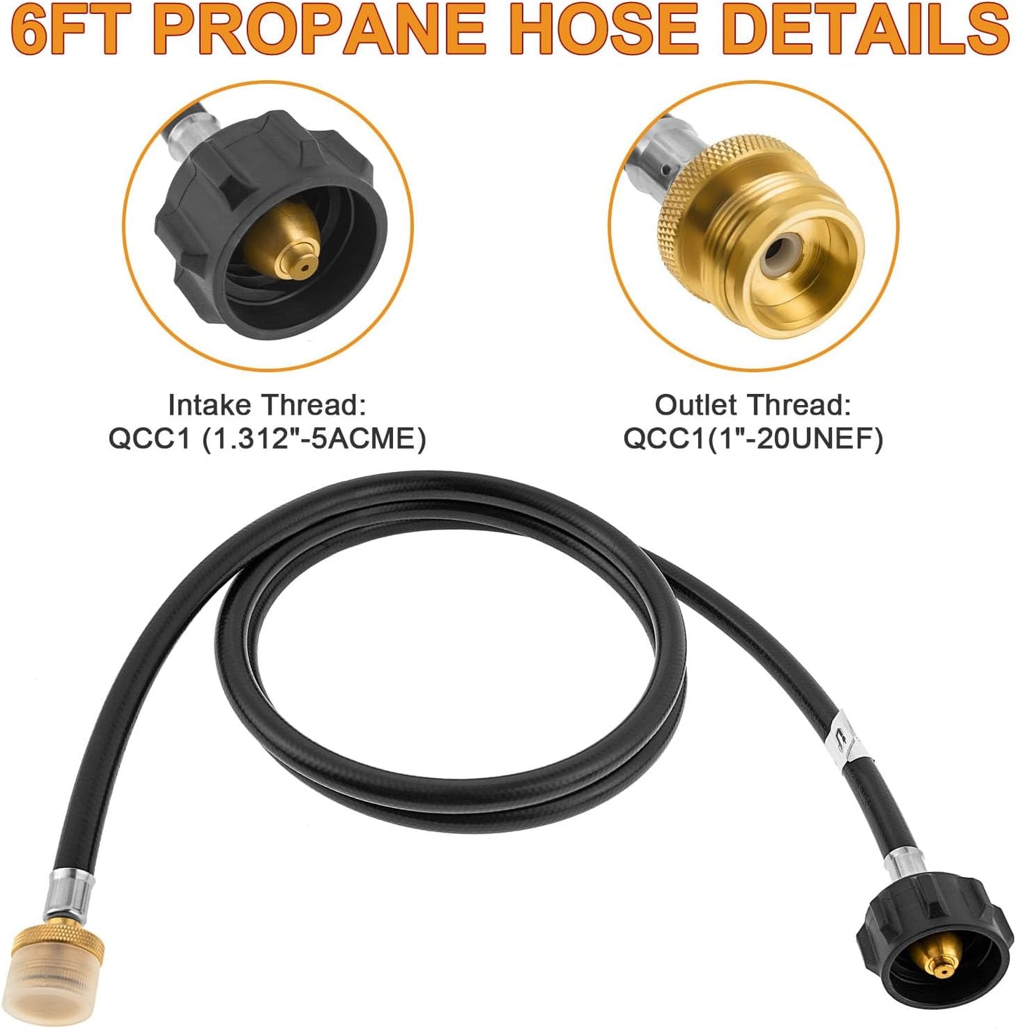 Manguera adaptadora propano 6ft regulador gas parrilla