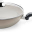Wok Cerámica 11pulg Tapa Cristal Gris Cálido