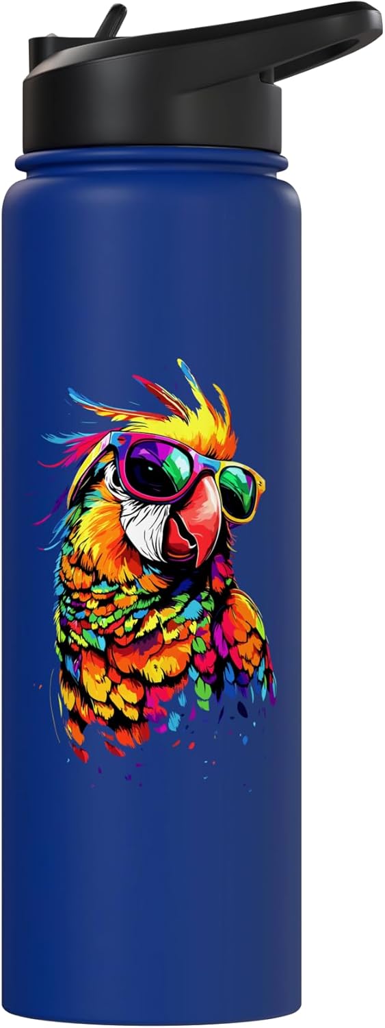 Botella de agua aislada de acero inoxidable para loros