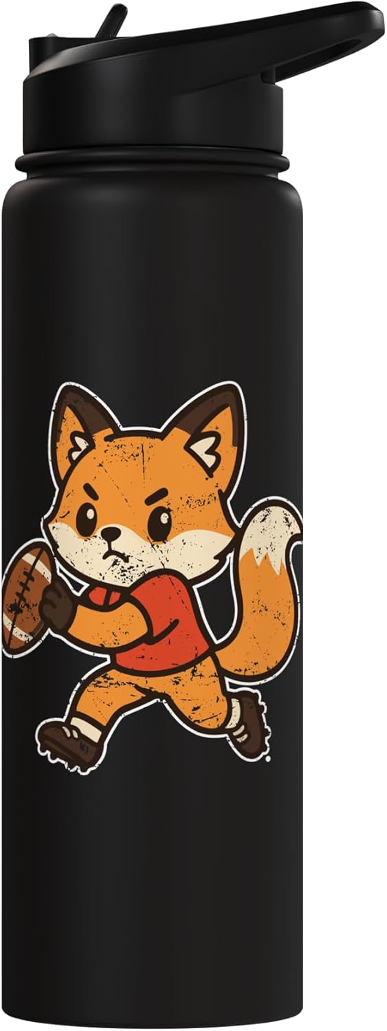Bottella de agua acero inoxidable aislada Fox Run Rugby