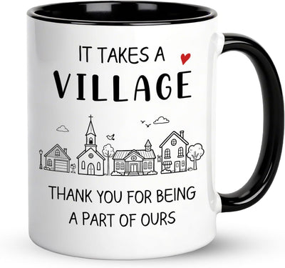 Taza café It Takes a Village regalo profesores