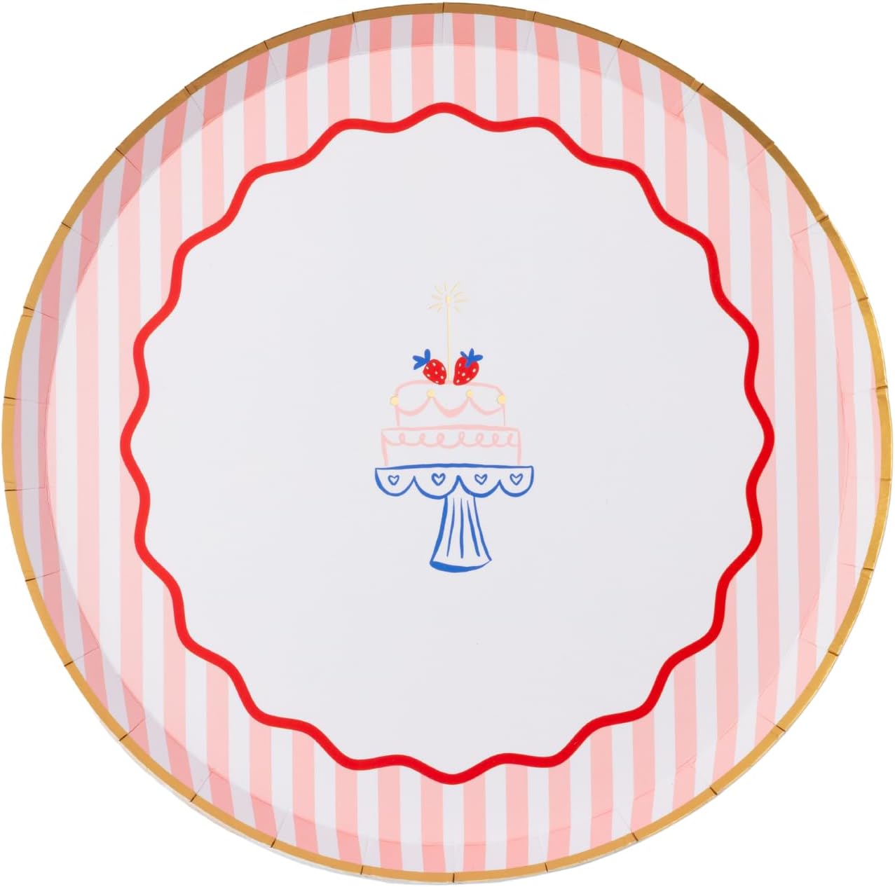 Platos papel rosa para cumpleaños y celebraciones