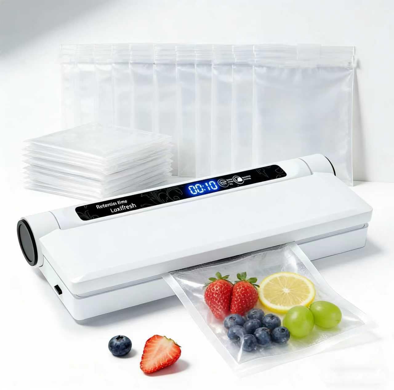 Máquina selladora al vacío de alimentos con succión fuerte 75 KPA modos seco/húmedo