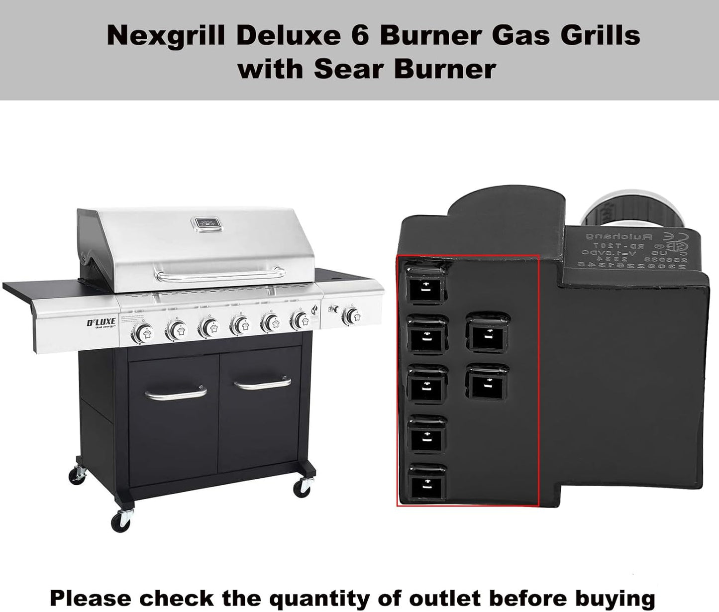 Módulo encendido 7 salidas para Nexgrill Deluxe 6 quemadores