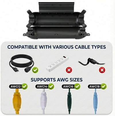 3 Pzas Fundas Cable Extensión Exteriores Impermeables IP44