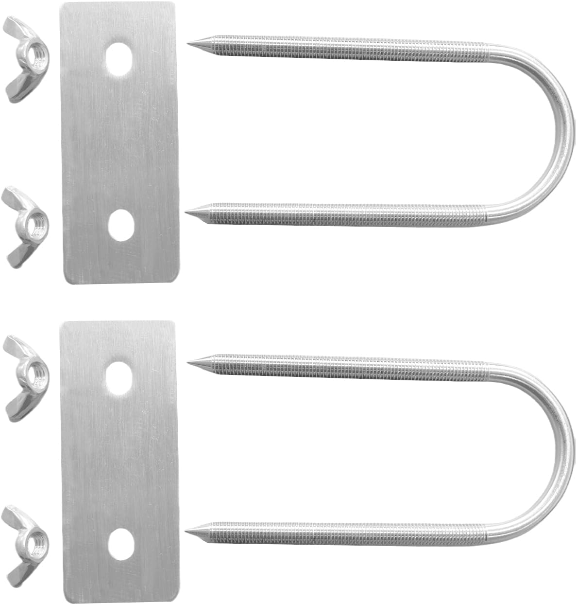U-Bolt acero inox 5.5pulg para cerdo y cordero parrilla set 2