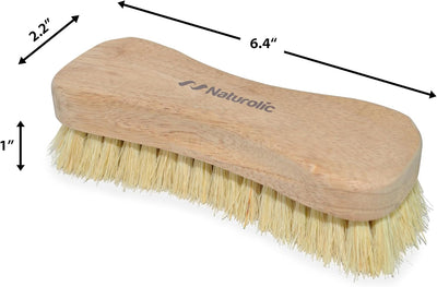 Juego 2 Cepillos Madera Tampico Piso Ducha Baño