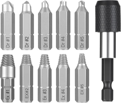 Set 11 Extractores S Varilla Autobloqueante Herramienta Bricolaje