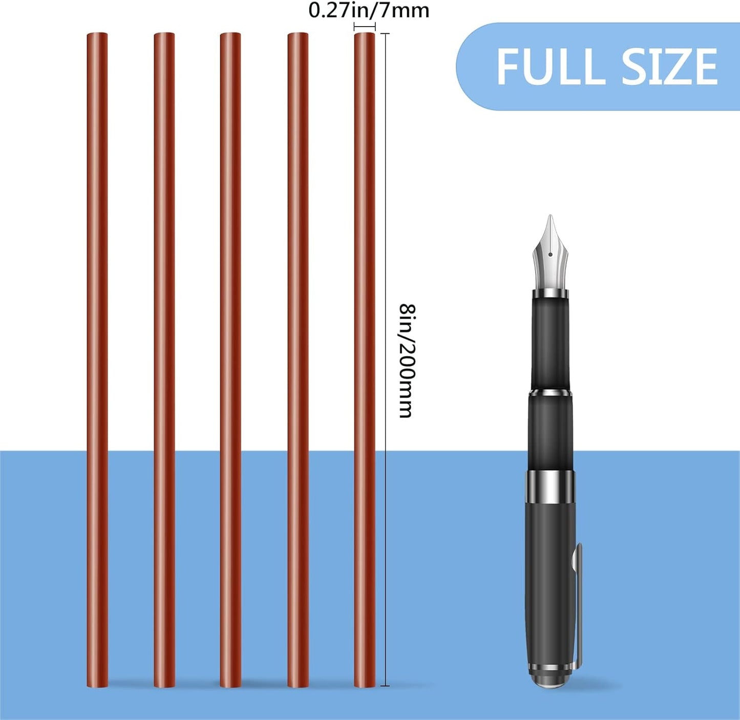 Barras pegamento caliente 0.27x8pulg para telas metal madera