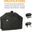 Funda parrilla pellets 36pulg resistente chef campamento