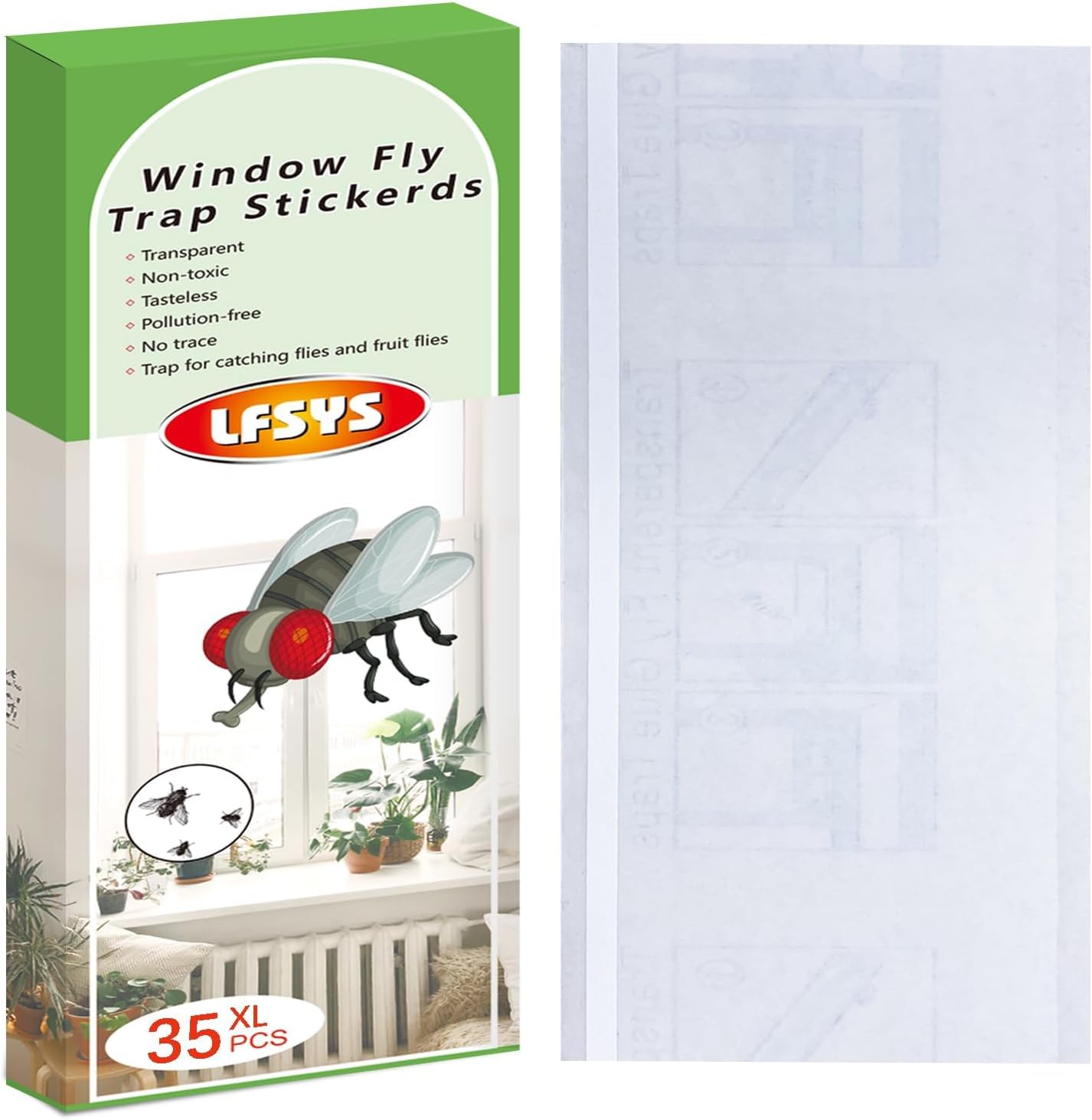 Trampa moscas interior transparente 35XL con tiras adhesivas