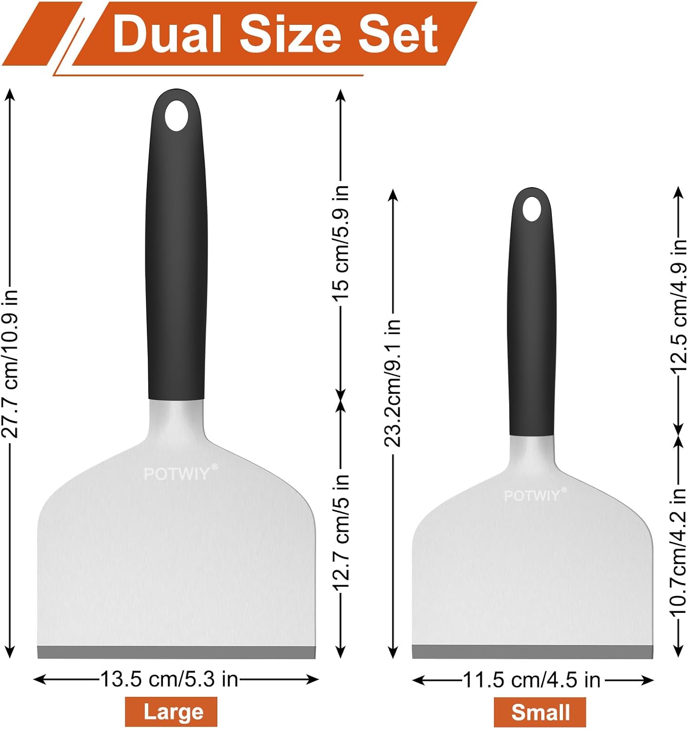 Raspador acero inox 5.3x4.5pulg hoja afilada mango silicona