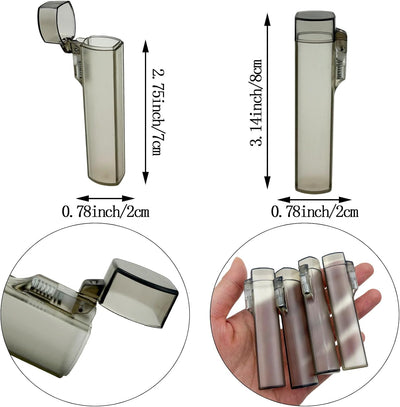 Dispensador palillos dientes 10uds color gris transparente